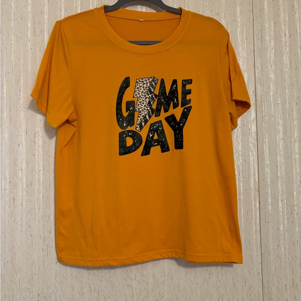 Orange 'Game Day' Graphic T-Shirt